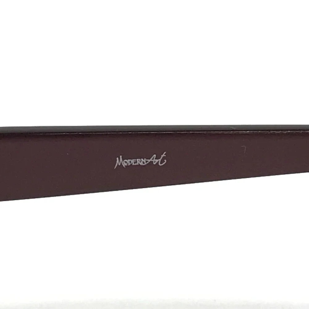 Modern Art Eyeglasses Frames A376 BURGUNDY Wire Rim Crystals 56-18-140